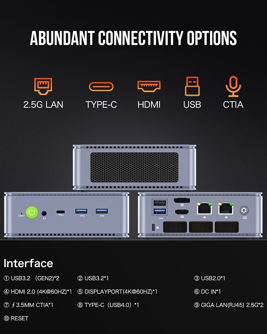 1009-GMKtec AMD Ryzen 7 7840HS Mini PC--NucBox K6