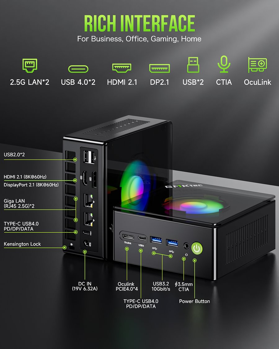 1012-GMKtec AMD Ryzen™ 9 8945HS -- NucBox K11